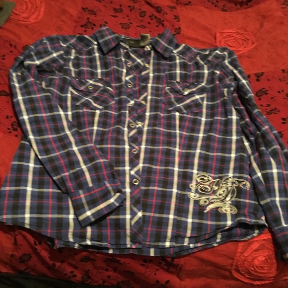 Beautiful Harley Davidson plaid shirt