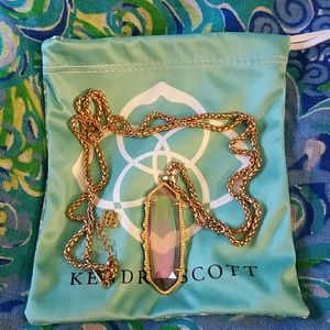 Kendra Scott Frances Necklace Iridescent Peach