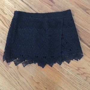 Black lace skort