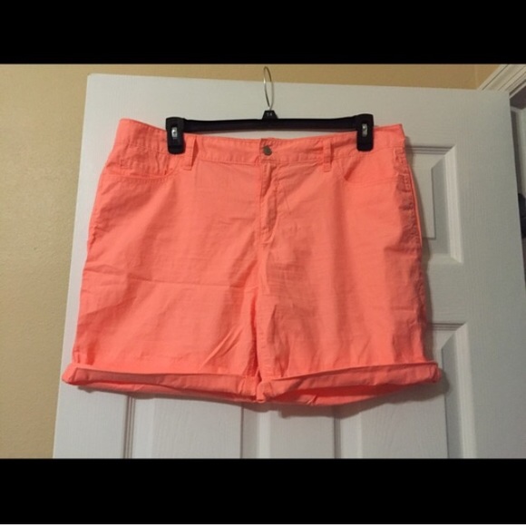 Neon orange loft shorts