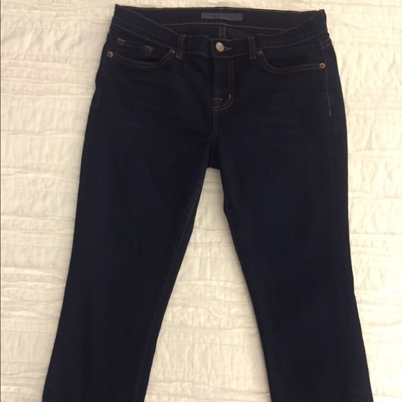 j brand dark wash straight leg jeans, size 29