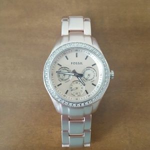 Rose Gold Fossil Watch