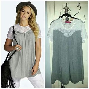 Grey and lace shirt