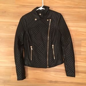 Quilted faux leather jacket - Forever 21