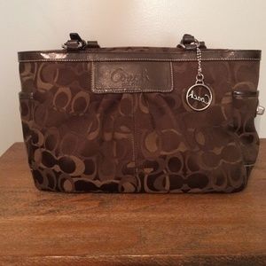 Coach signature canvas purse