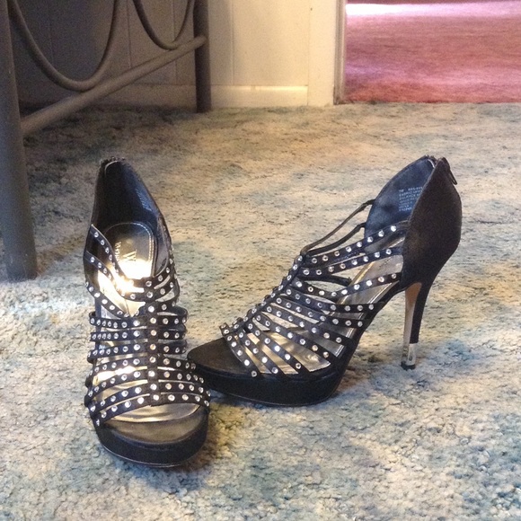 Worthington Rhinestone Strap Heels Size 8