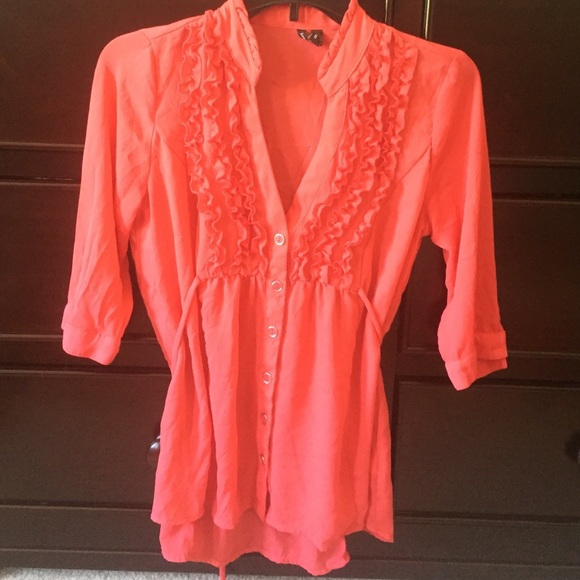 Peach colored blouse!