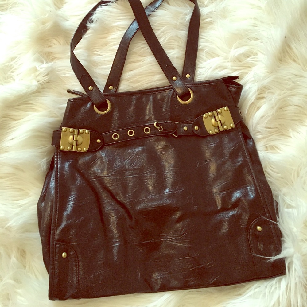 💼Black pleather purse