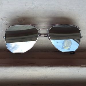 Fall Sale!!! Flat Mirror/Silver Aviator Sunglasses