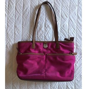 Fuchsia Michael Kors tote bag