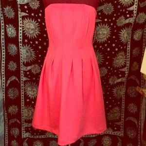 Strapless pink dress