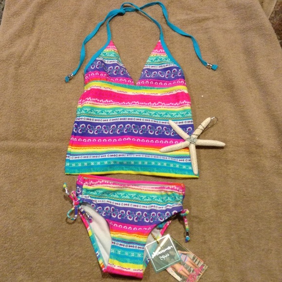 2CHILLIES Kids Vibrant Tankini Swimsuit Set