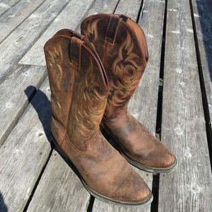 Men's cowboy boots.  Worn once