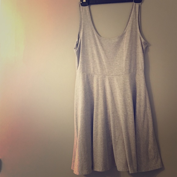 Soft gray skater dress