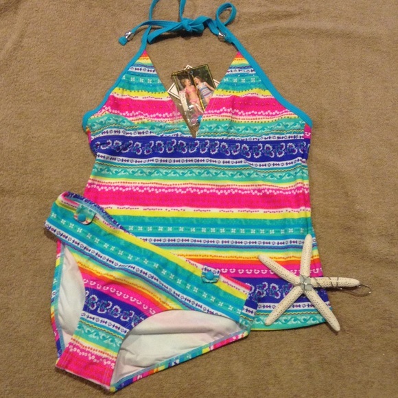 2CHILLIES Kids Vibrant Tankini Swimsuit Set