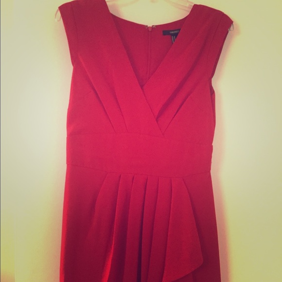 Red mini dress