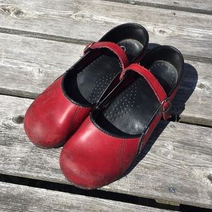 Well worn Mary Janes