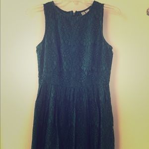 Green Floral mini dress