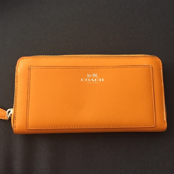Coach orange wallet