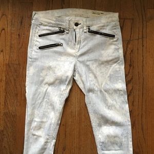 Rag & Bone White Pattern Jeans