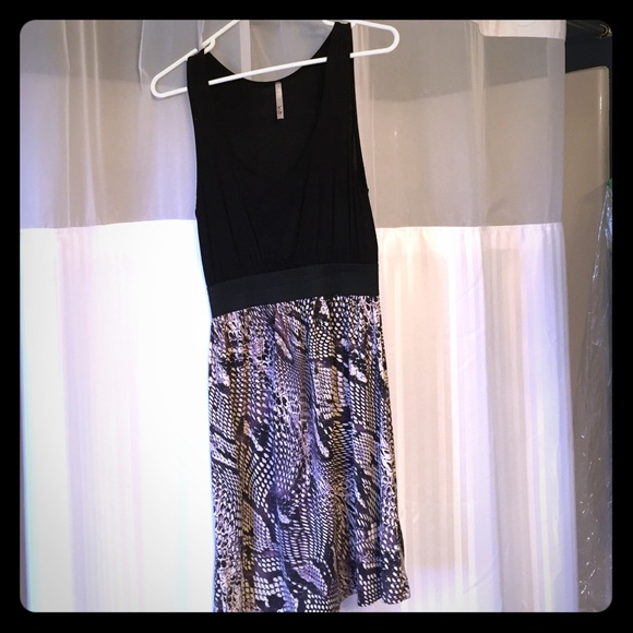 Small black and purple snake skin dress