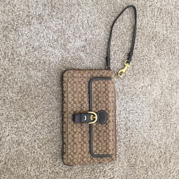 Brown Coach Wristlet