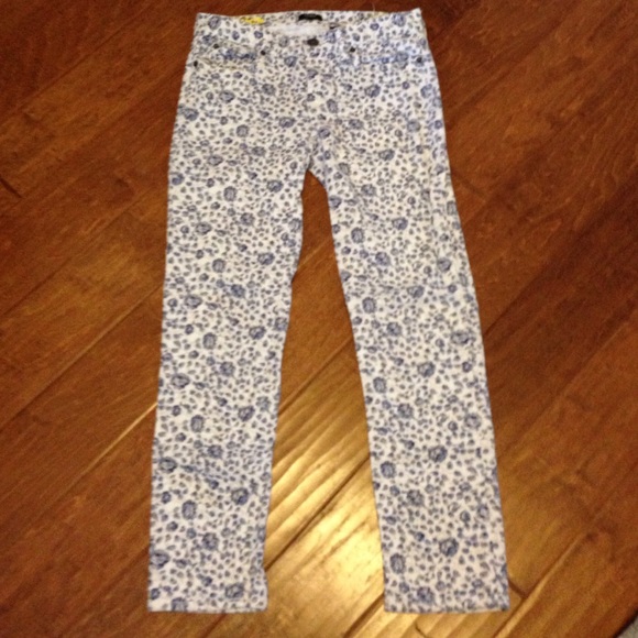 J. Crew toothpick flower print jeans size 27