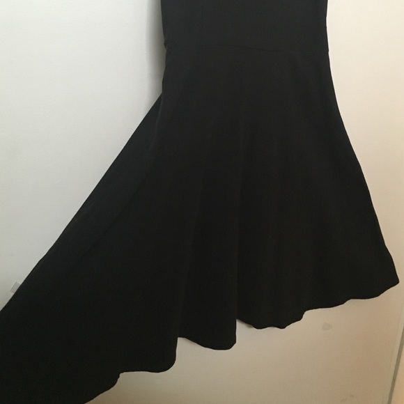 Black Cotton Mini Dress - Picture 3 of 4