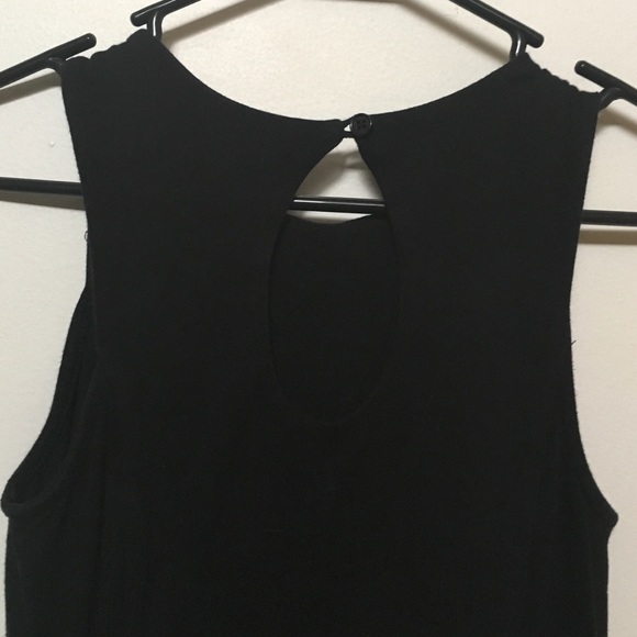 Black Cotton Mini Dress - Picture 4 of 4