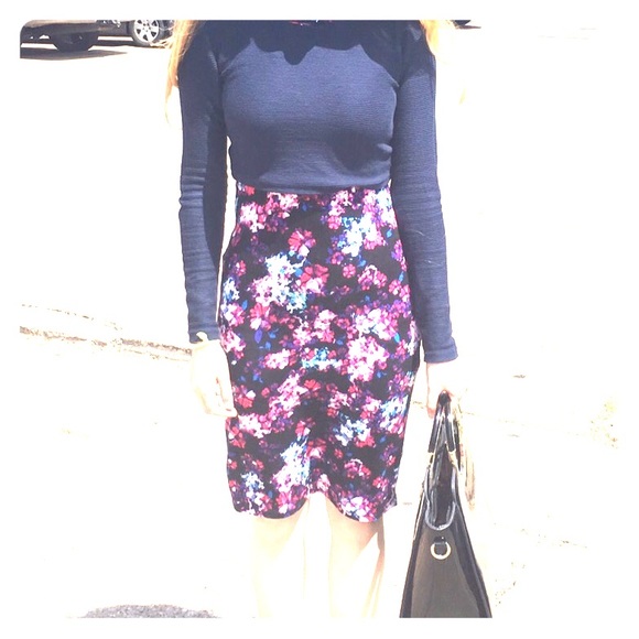 Crop top and floral dress