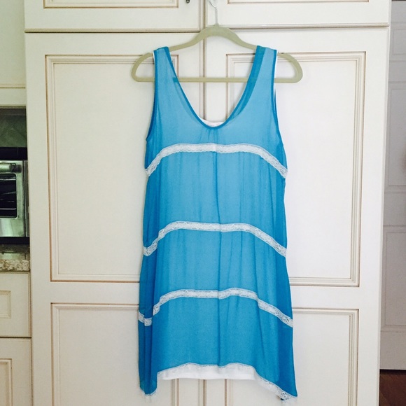 Lauren Gabrielson blue silk dress
