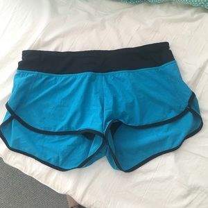blue Lululemon athletic shorts size 8