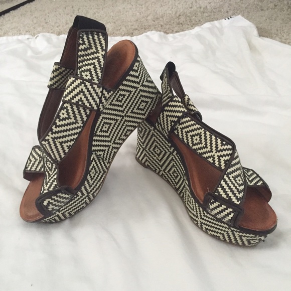 Lucky Brand Brown/White Wedges