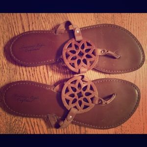 REDUCED‼️Floral Leather Sandals