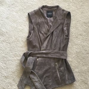 Grey suede vest