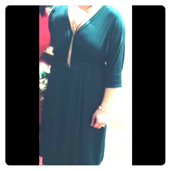 Green wrap dress