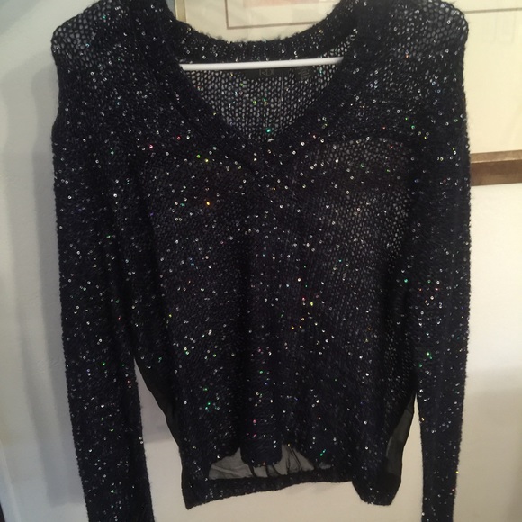 Dark blue with sequins sweater