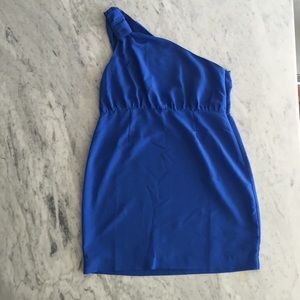 Aqua for Bloomingdales one shoulder dress