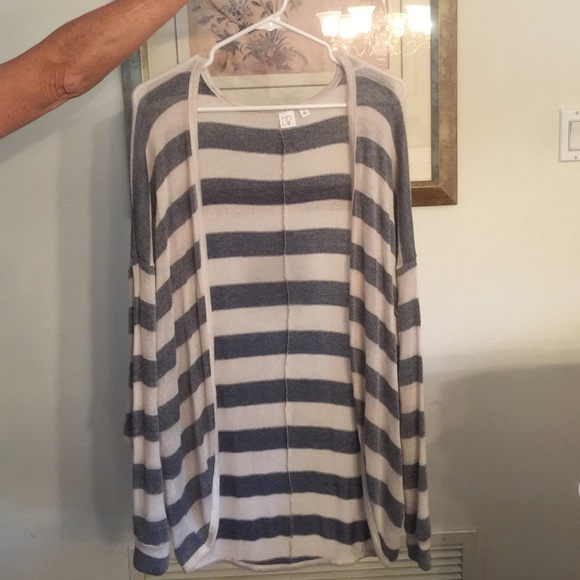 Cream and Blue cardigan