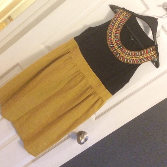 Blu sage silk linen dress sz8