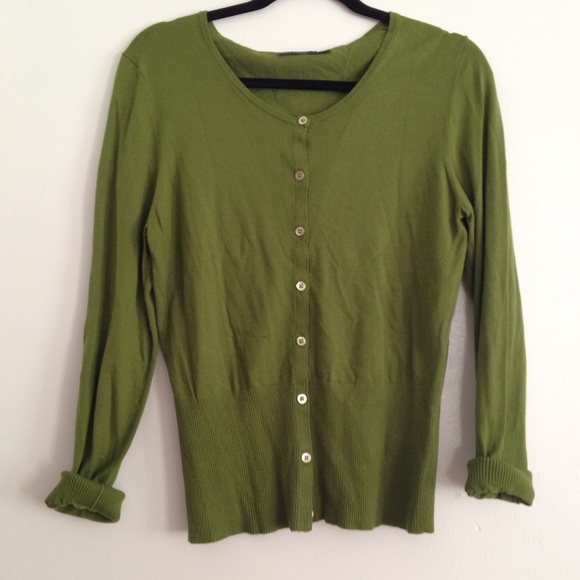 Green cardigan