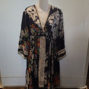 Johnny Was Silk floral Dress