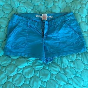 Blue short shorts !