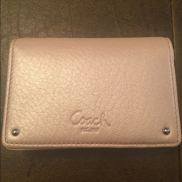 Coach leather flap wallet