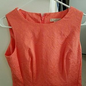 Eva Mendes salmon dress