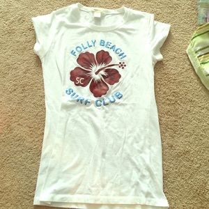 Folly beach surf tee