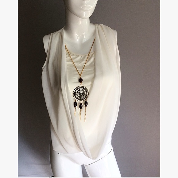 BCX Boho sheer white camisole. Small.