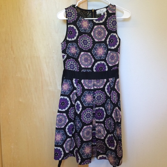 Modcloth purple snowflake lace dress