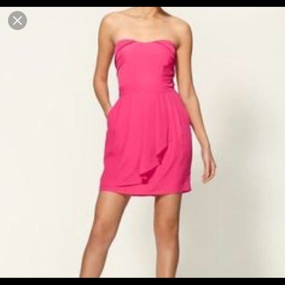 Bcbgeneration hot pink strapless dress