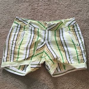 Striped cotton shorts